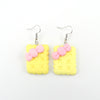 Teenytopia Colourful Cookie Earrings - Brightly-coloured polymer clay earrings made to resemble stylised cookies or crackers.