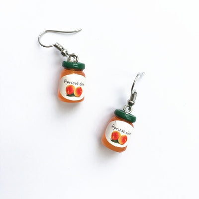 Teenytopia Jimmy Jam Jars Earrings - Adorable french hook earrings with tiny resin charms shaped like little jars of jam.