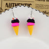 Teenytopia One Scoop Or Two Earrings - Adorable little earrings with charms of brightly-coloured polymer clay shaped to look like little icecream cones. So cute!