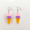 Teenytopia One Scoop Or Two Earrings - Adorable little earrings with charms of brightly-coloured polymer clay shaped to look like little icecream cones. So cute!