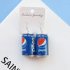 Teenytopia Pop Top Earrings - Cute french hook earrings with little tin cans attached to them, featuring popular brands of soda.