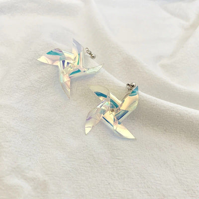Teenytopia Whirlygig Pinwheel Earrings - Cute miniature earrings that look like children's pinwheels.