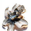 The Florist's Brooch - Orchid - A lovely flower-themed brooch available in orange, green, purple, or white.