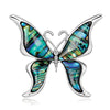 The Tropicana Lani Brooch - A beautiful silver-toned zinc alloy butterfly brooch adorned with crystals and polished paua shell.