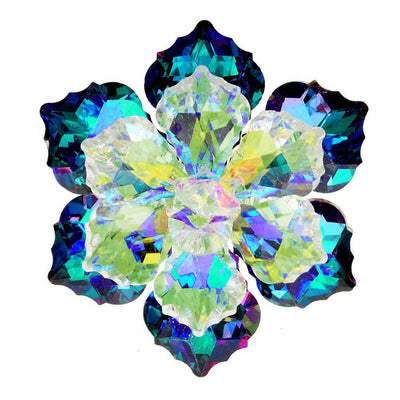 Aurora Crystalline Brooch - A shimmering crystal brooch shaped like a flower, in ten stunning colour combinations.