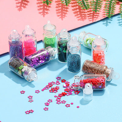 Cheeky Crafter Teensy Sparkler 48 Piece Glitter Art Kit - An assortment of tiny jars containing different types of glitter and fillers.
