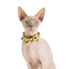Little Kitty Co. Cat Collar & Bow Tie - Sunny Vibes is the perfect way to rock that summer feeling all year round, with its bright yellow palette and bold sunflower print.