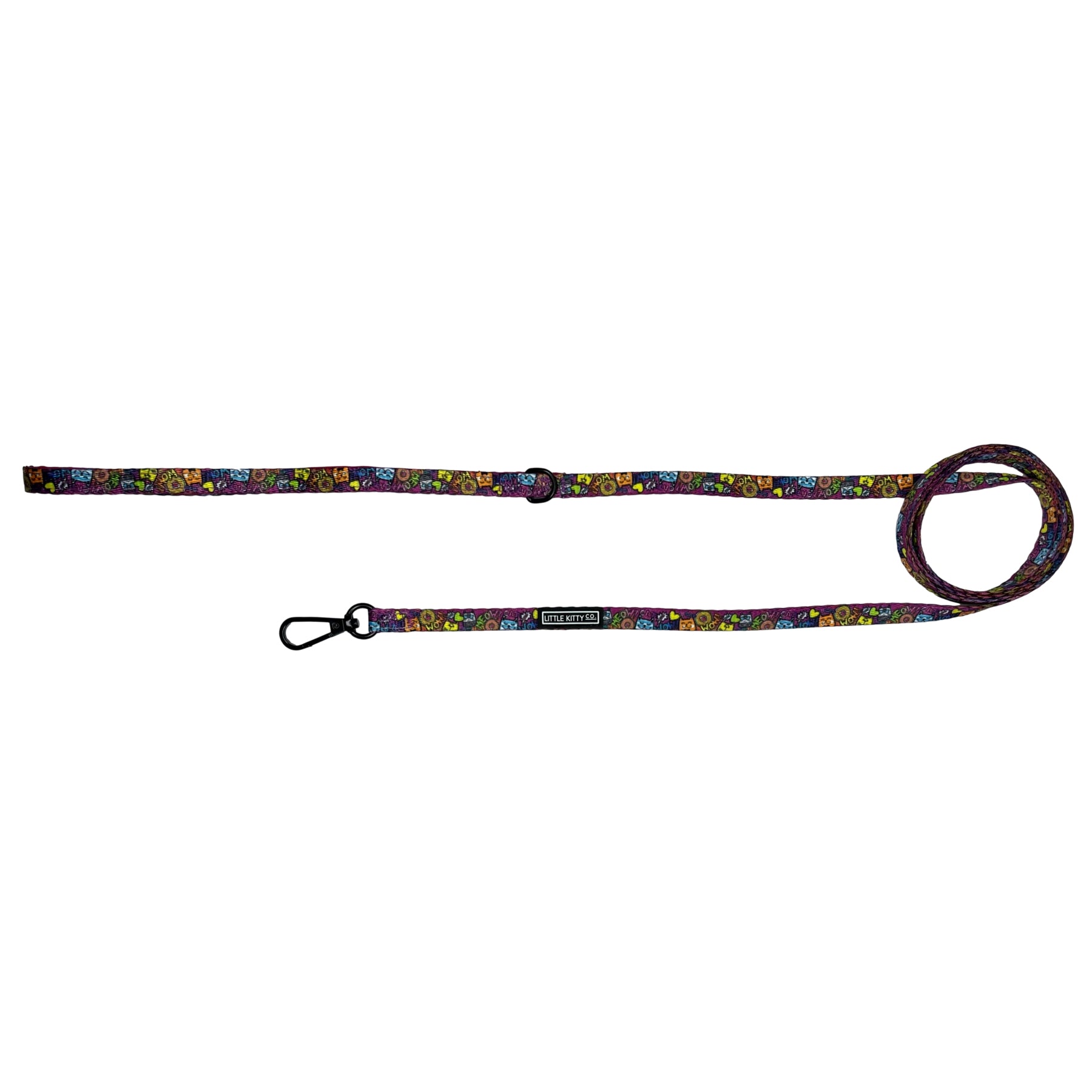 Little Kitty Co. Cat Step-In Harness - Graffiti (Limited Edition) - A vibrant multi-coloured pop art themed cat leash.