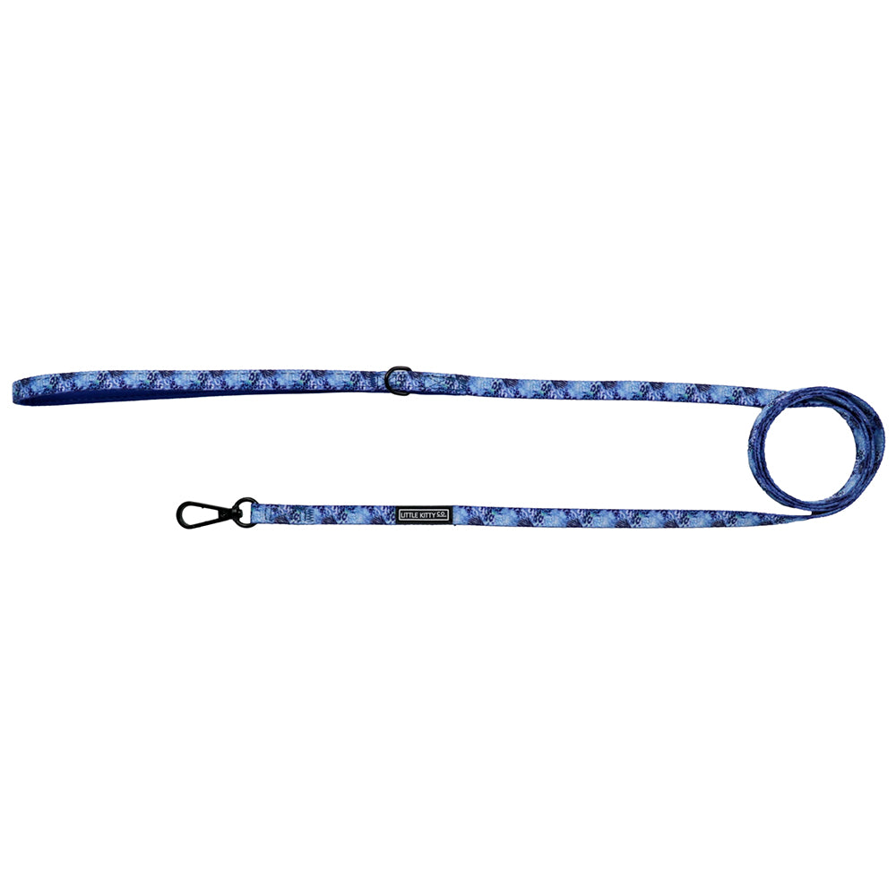 Little Kitty Co. Cat Leash - Snakeskin (Limited Edition) - A cat leash with a lovely dappled blue pattern that vaguely resembles snakeskin.