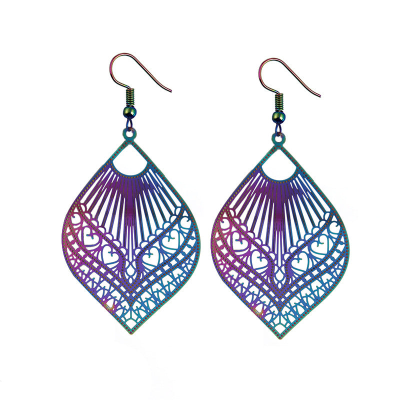 The Dazzle Collection - Lovelorn - UV-treated stainless steel earrings that shine in a rainbow of colours. 