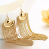 The Helena Earrings - Large, elegant, cascading chain earrings.