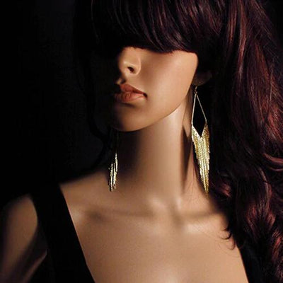 Malaika Tassel Earrings - Long stylish statement dangles, gorgeous!