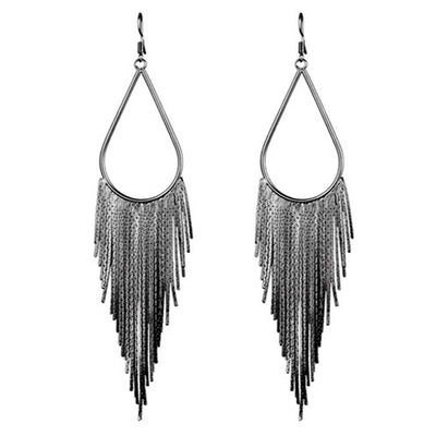 Jahzara Tassel Earrings - Long stylish statement dangles, gorgeous!