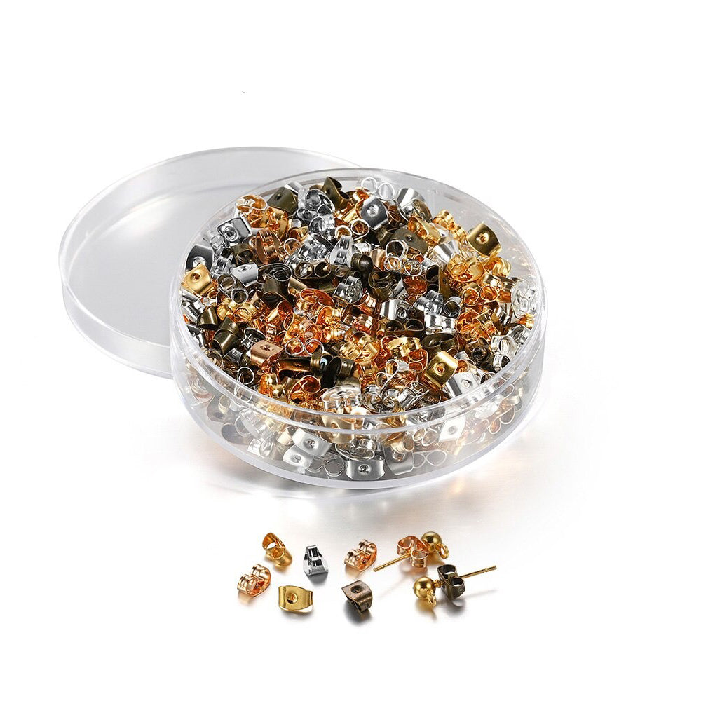 Earring Backs Kit - 6mm Butterfly Backs, 500pc Kit