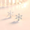 The Snow Queen III Set - Delicate silver and crystal snowflake necklace and earrings.