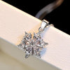 The Snow Queen III Set - Delicate silver and crystal snowflake necklace and earrings.