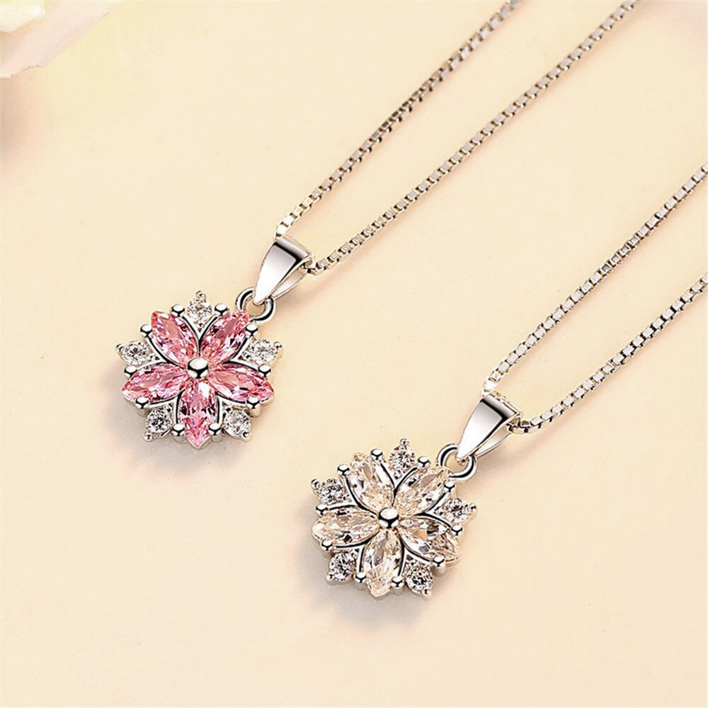 Rose Gold Vermeil Cherry Blossom Necklace | Shopee Philippines