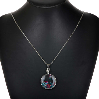 The Crystal Confetti Floating Locket - A lovely round pendant full of crystals!