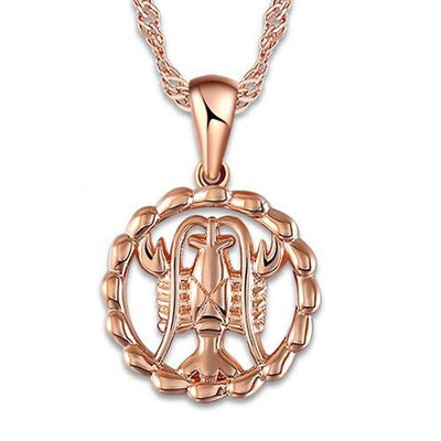 The Oracle Necklace - A beautiful delicate rose gold pendant available in your choice of zodiac signs.