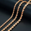 Damodice Spiral Chain Necklace - A beautiful rose gold spiral chain necklace made out of twisted strands of gold.