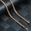 Damodice Spiral Chain Necklace - A beautiful rose gold spiral chain necklace made out of twisted strands of gold.