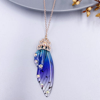 The Titania Necklace - Large fairy wing earrings available in a rainbow of beautiful colours.