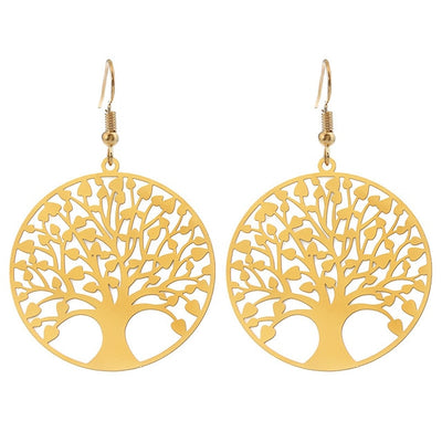 The Dazzle Collection - Yggdrasil - UV treated stainless steel earrings that glow in a rainbow of colours.