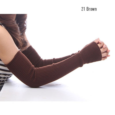 Essentials Cashmere Arm Warmers (No Thumb Hole) - Beautiful long wool arm warmers available in many colours and lengths.