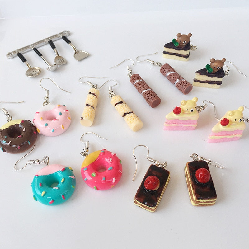 Teenytopia Petite Patisserie Earrings - adorable resin earrings made to resemble tiny, delicious cakes. Very cute!