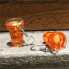 Teenytopia Tasty Iced Tea Earrings - Adorable little french hook earrings decorated with tiny cups of iced tea made of resin.