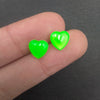 The Retro Revival - I Heart Neon Earring Set - A set of six small plastic heart-shaped studs in bright neon colours.