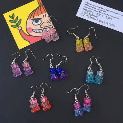 Teenytopia Yummy Gummi Earrings - Adorable little earrings adorned with tiny gummi bear charms.