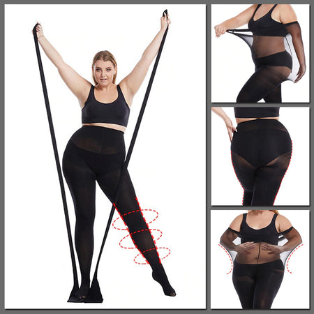 Medium-Large-Plus Size Satin Glossy Opaque Ultra-Stretchy