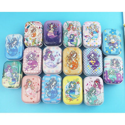 Teenytopia Trinket Tins - Marvellous Mermaids - Cute little metal tins adorned with colourful mermaid designs in an assortment of colours and styles.
